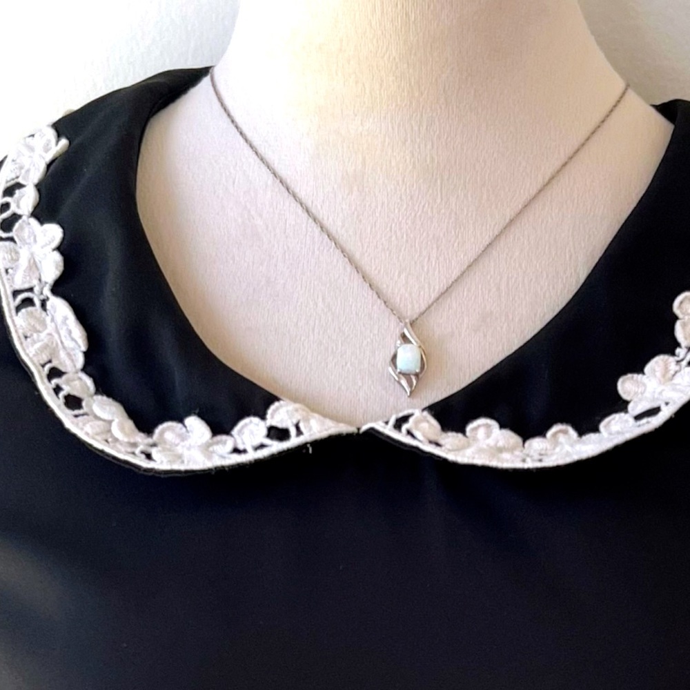 LC Lauren Conrad Black Sleeveless Top with Embroidered Collar - Picture 3 of 9